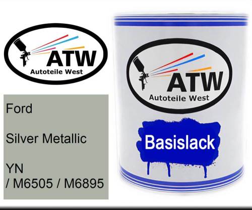 Ford, Silver Metallic, YN / M6505 / M6895: 1L Lackdose, von ATW Autoteile West.